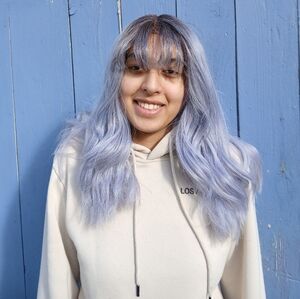 Fashion Wig Light purple gray color